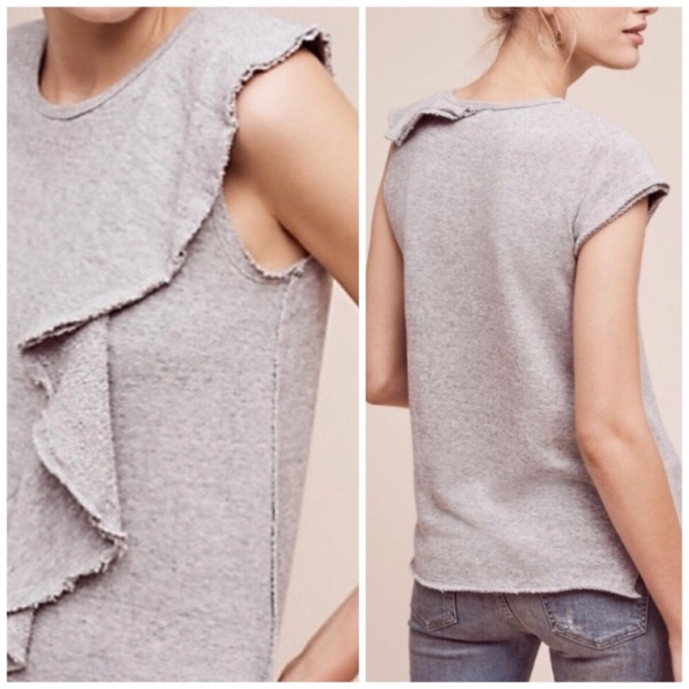 🕯anthropologie sweater ruffle top